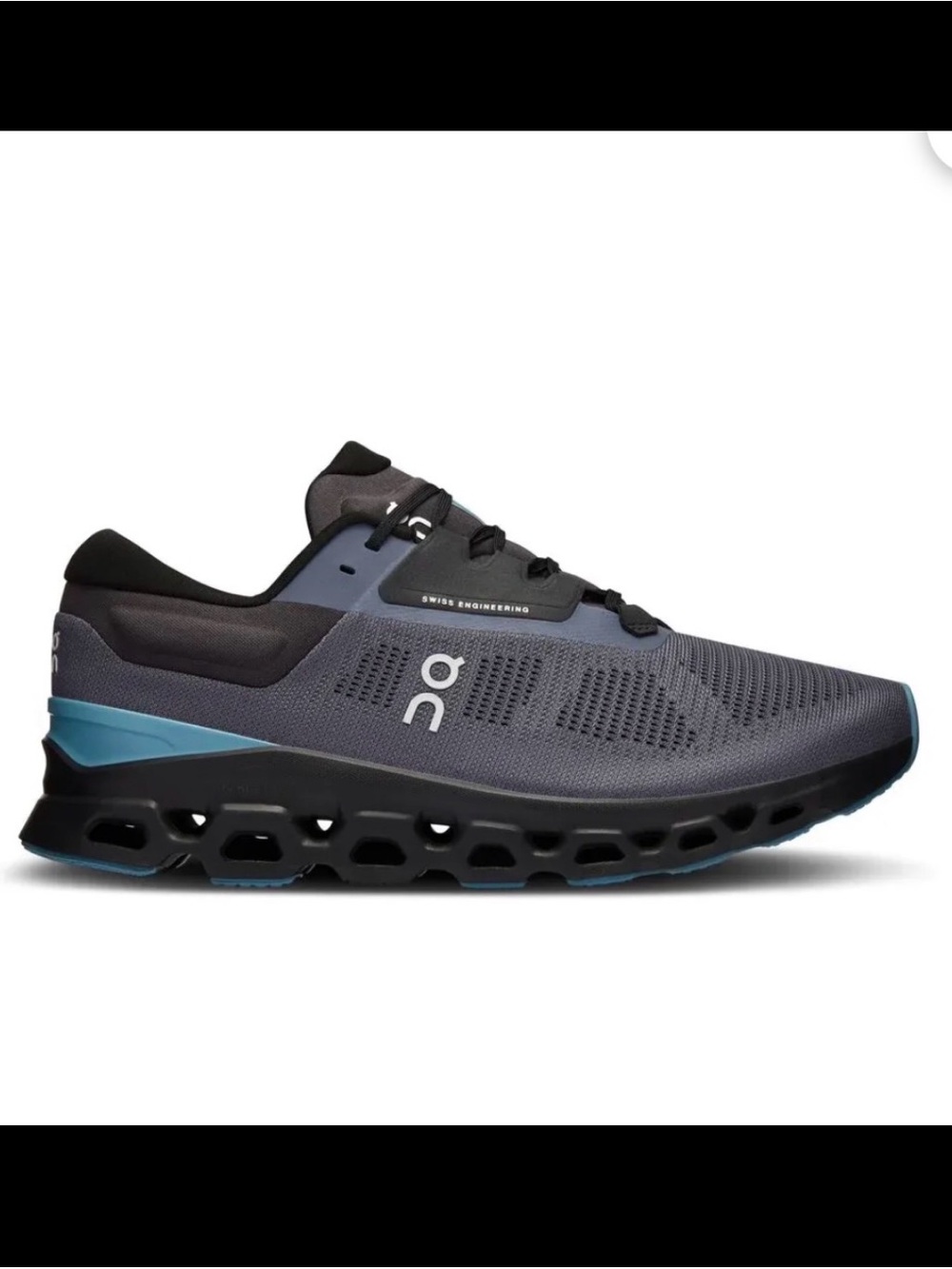 On Cloud Cloudstratus 3 Men's Black Gray & Blue Running Sneaker 12